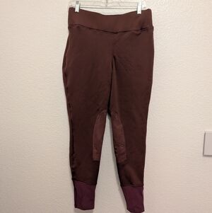 NWT Riding Sport Dover Saddlery Fleece Pull On Tights Mulberry Large